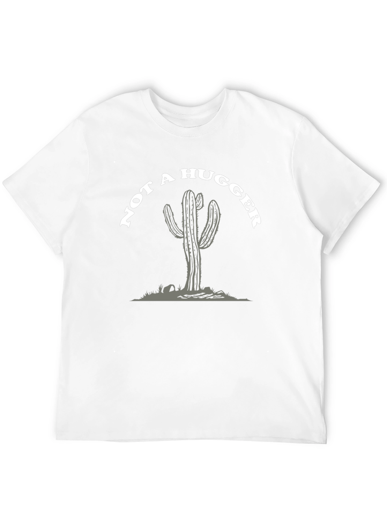 Not A Hugger Cactus Graphic Tee - Black