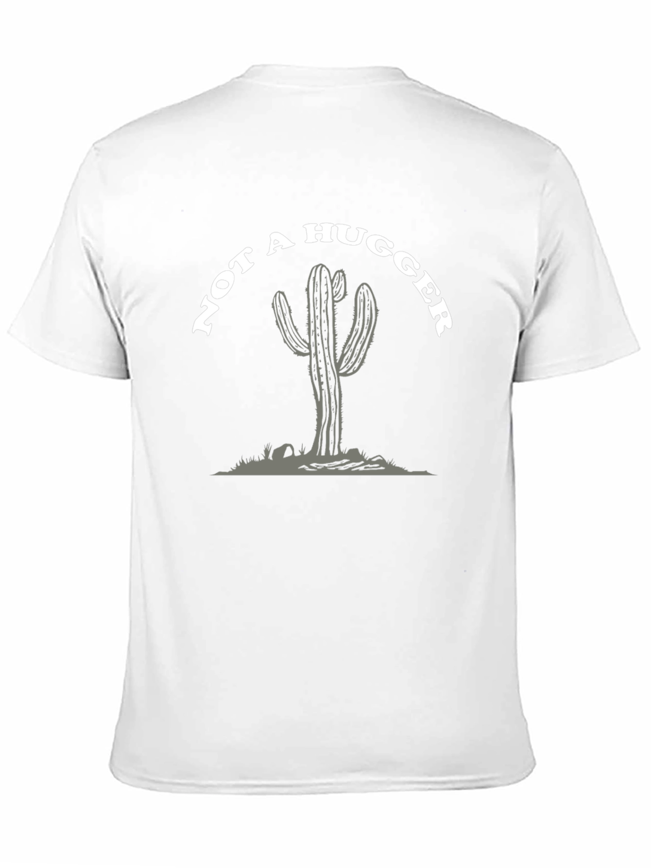 Not A Hugger Cactus Graphic Tee - Black