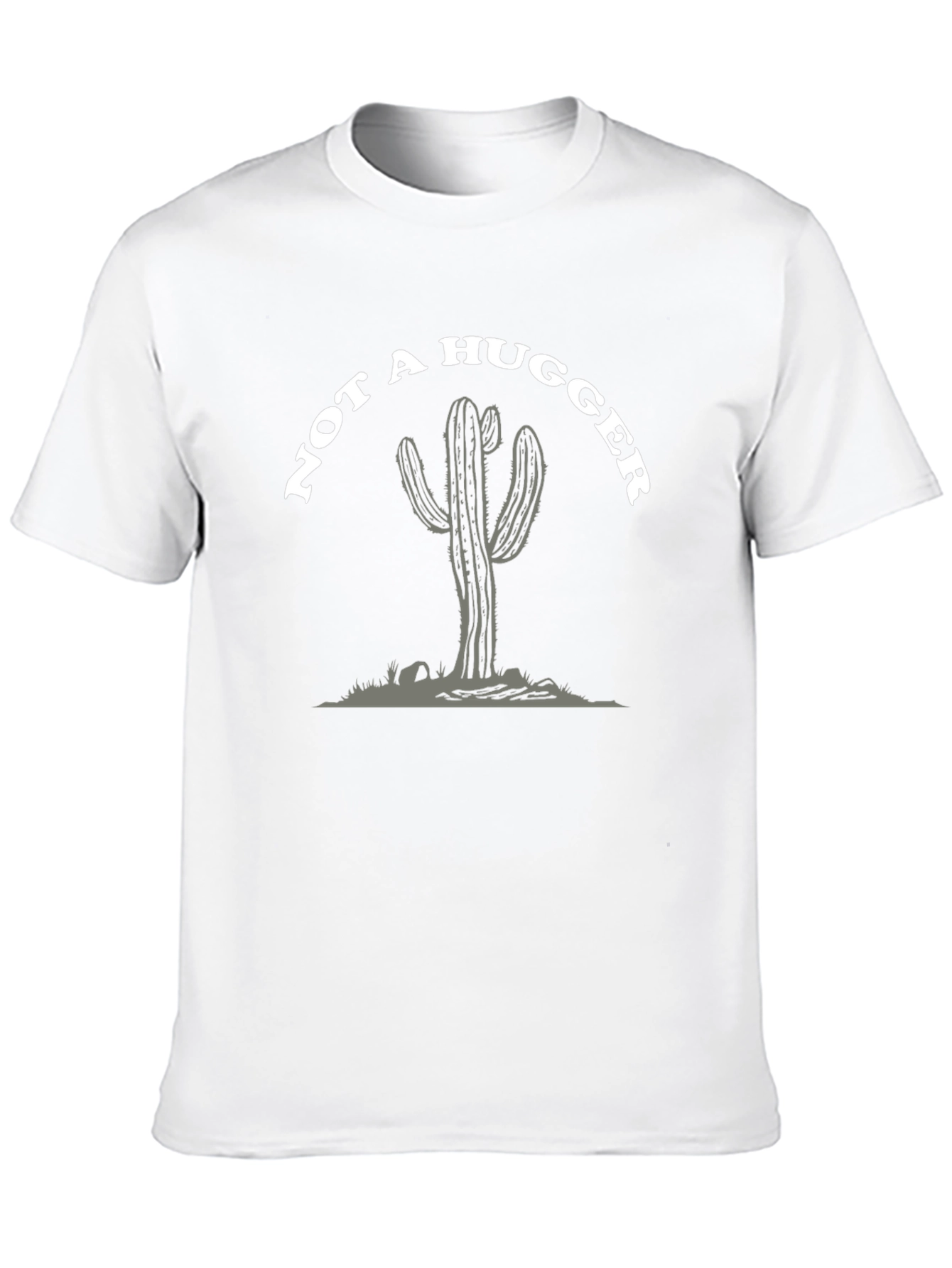 Not A Hugger Cactus Graphic Tee - Black