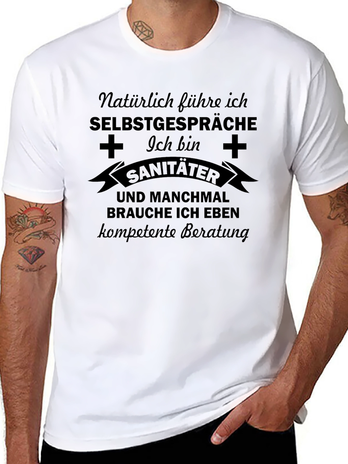 Sanitater German Funny T-Shirt