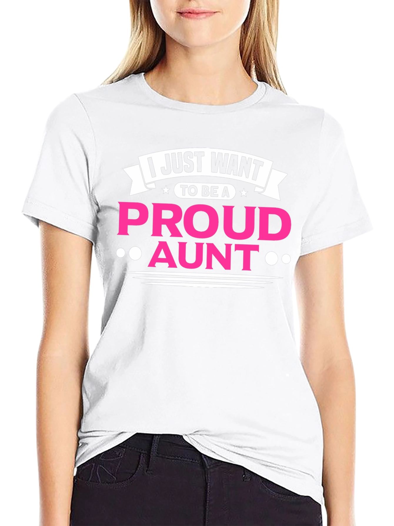 Proud Aunt T-Shirt - Black Cotton Tee
