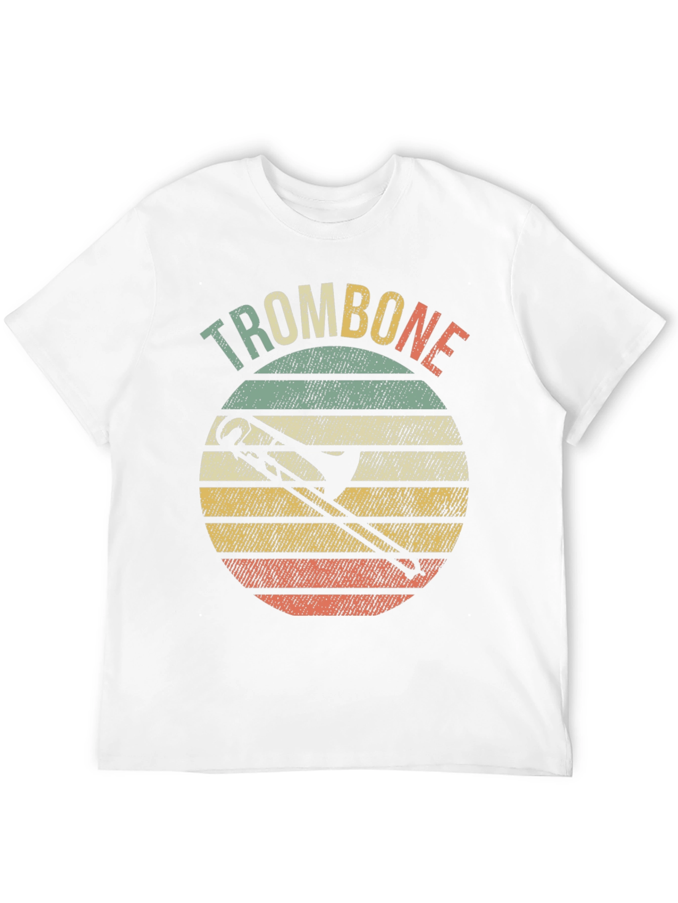 Retro Trombone Sunset Music T-Shirt