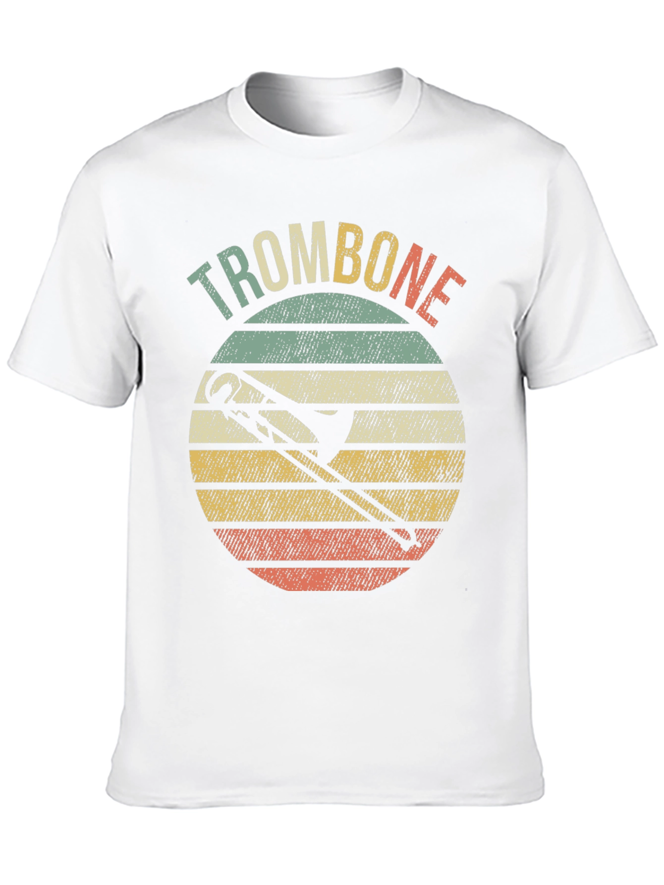 Retro Trombone Sunset Music T-Shirt