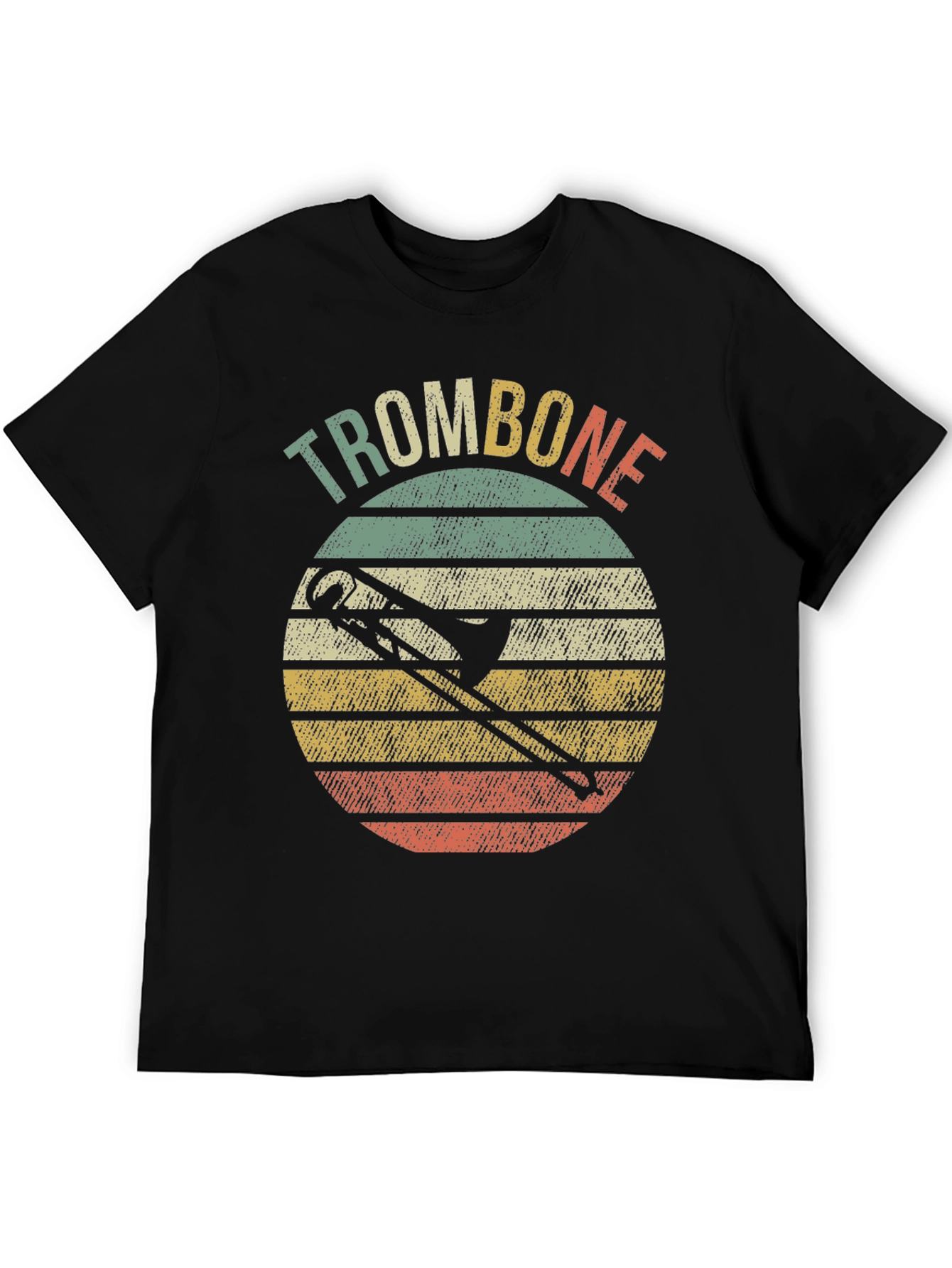 Retro Trombone Sunset Music T-Shirt