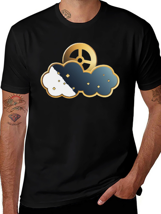 Steampunk Cloud Gear T-Shirt - Unique Design