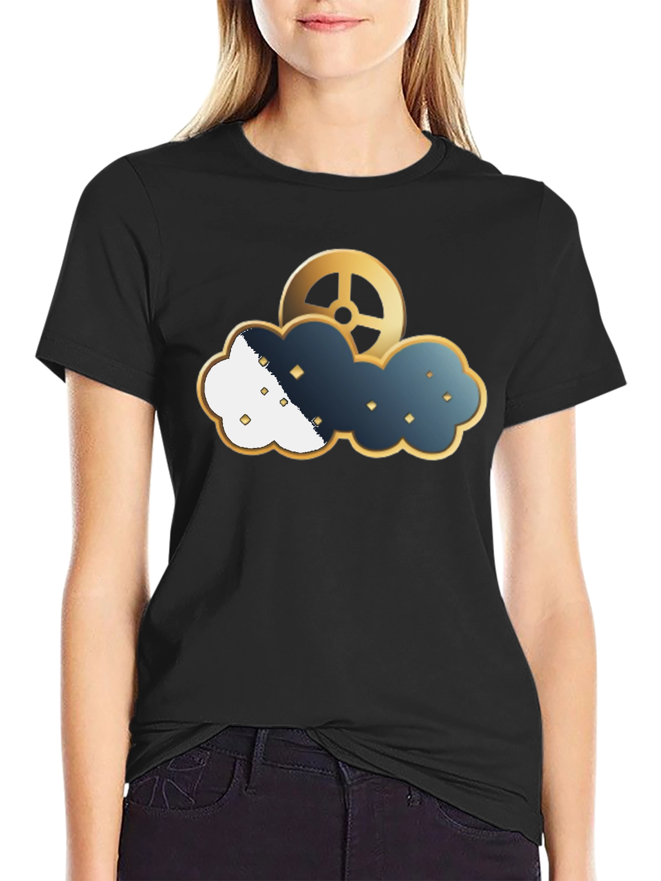 Steampunk Cloud Gear T-Shirt - Unique Design