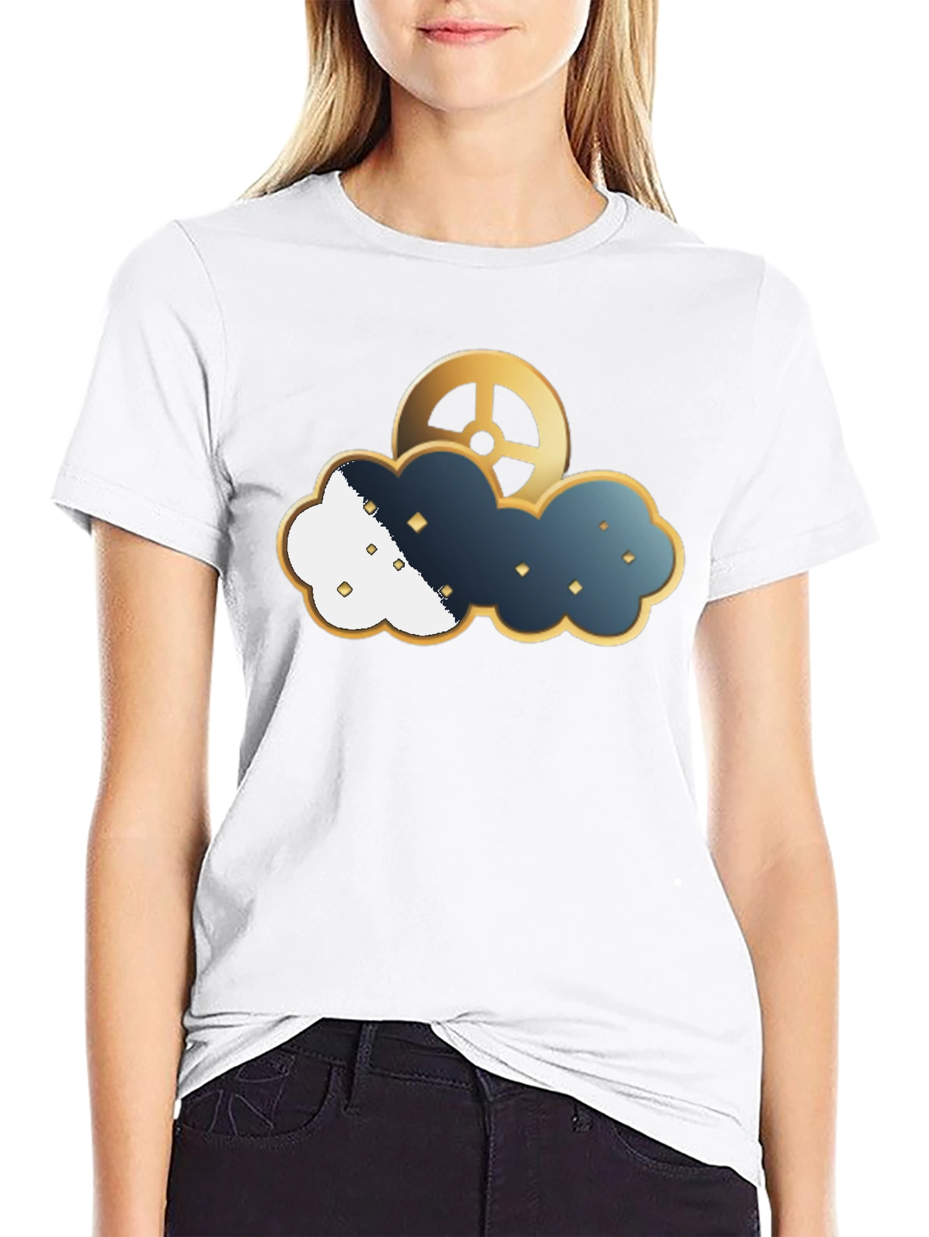 Steampunk Cloud Gear T-Shirt - Unique Design