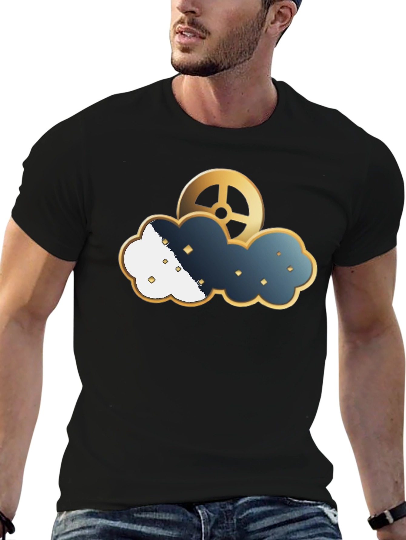 Steampunk Cloud Gear T-Shirt - Unique Design