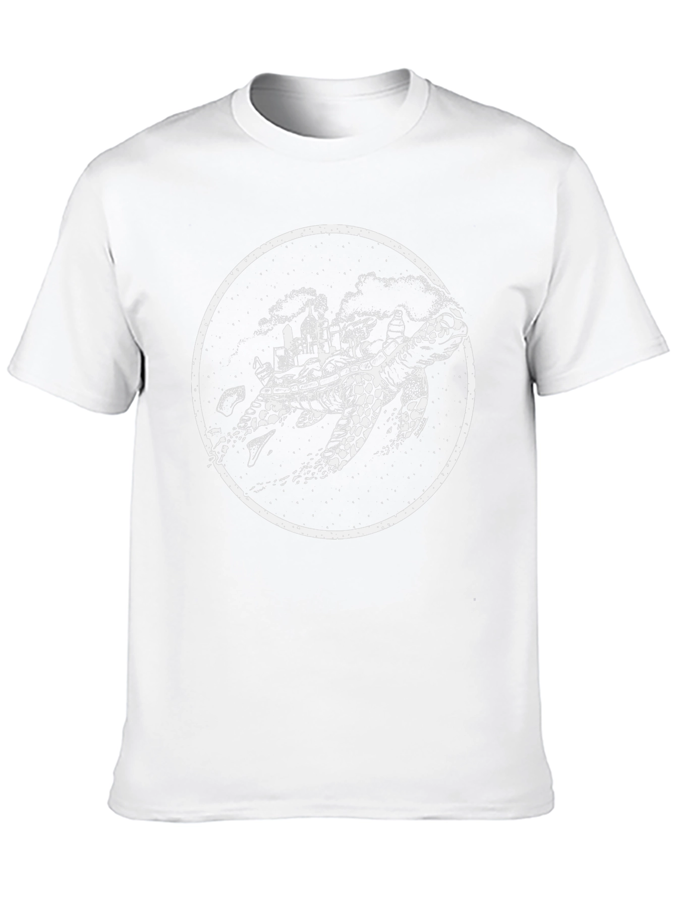 Turtle City Graphic Tee - Black Cotton T-Shirt