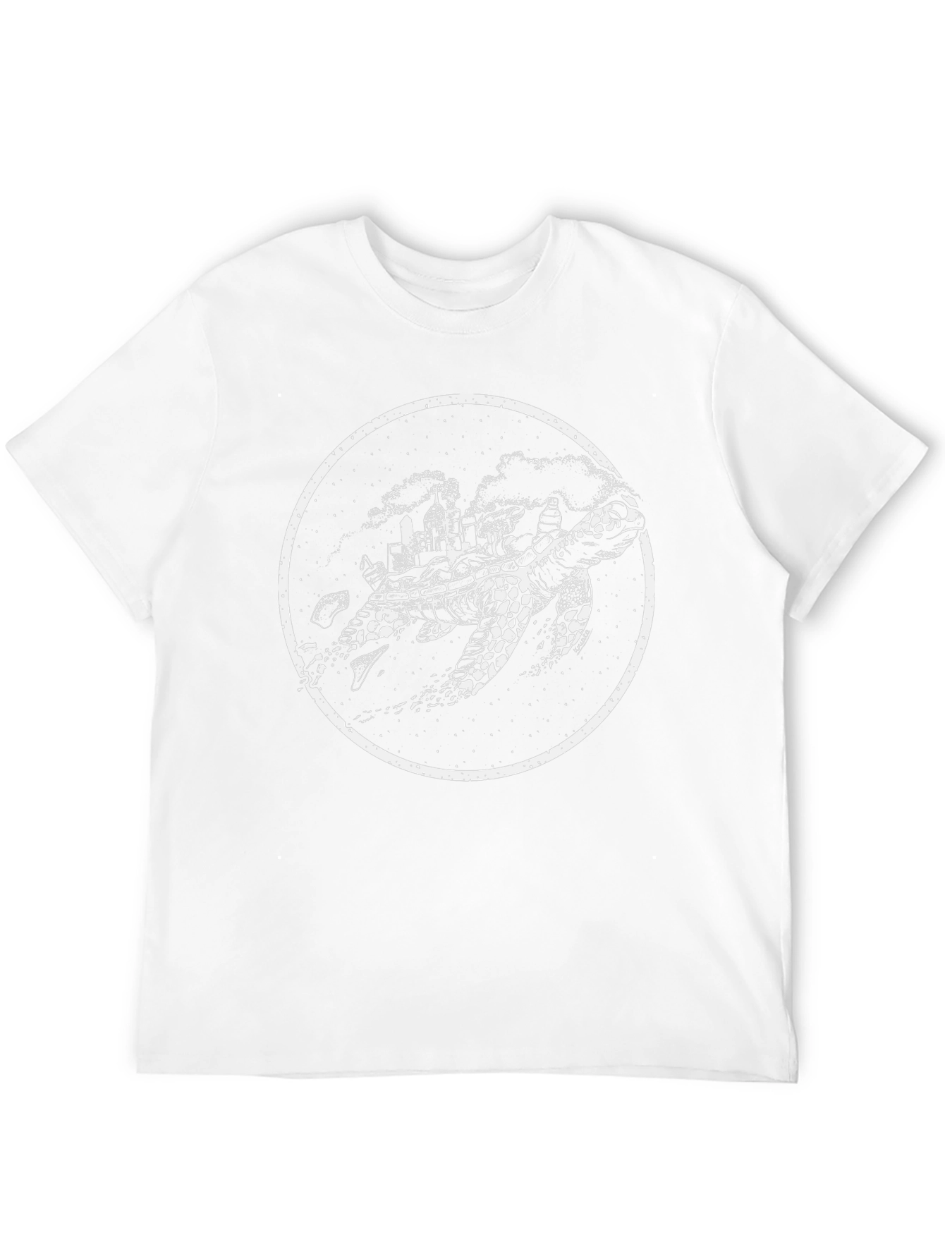 Turtle City Graphic Tee - Black Cotton T-Shirt
