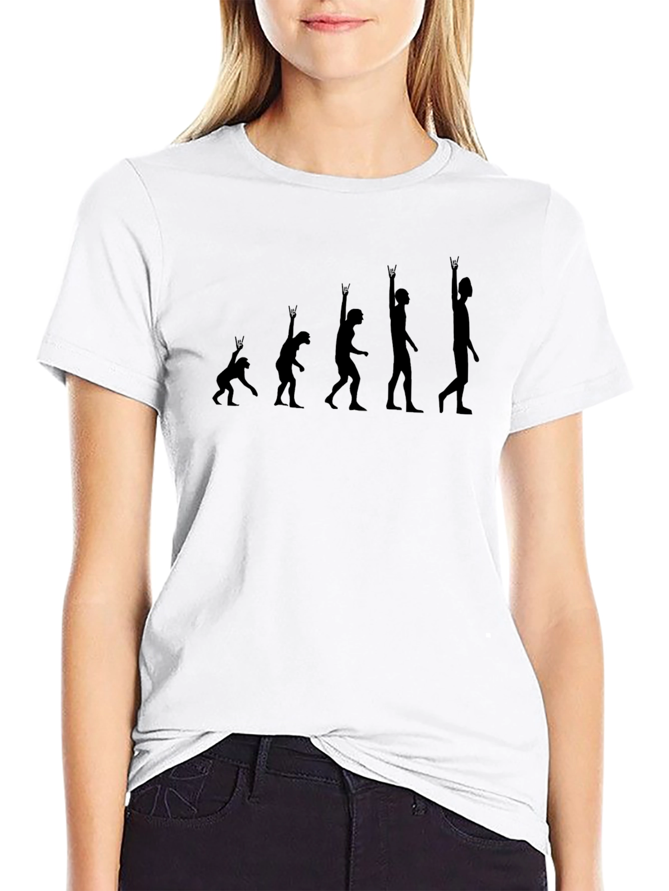Rock Evolution Graphic T-Shirt - Black