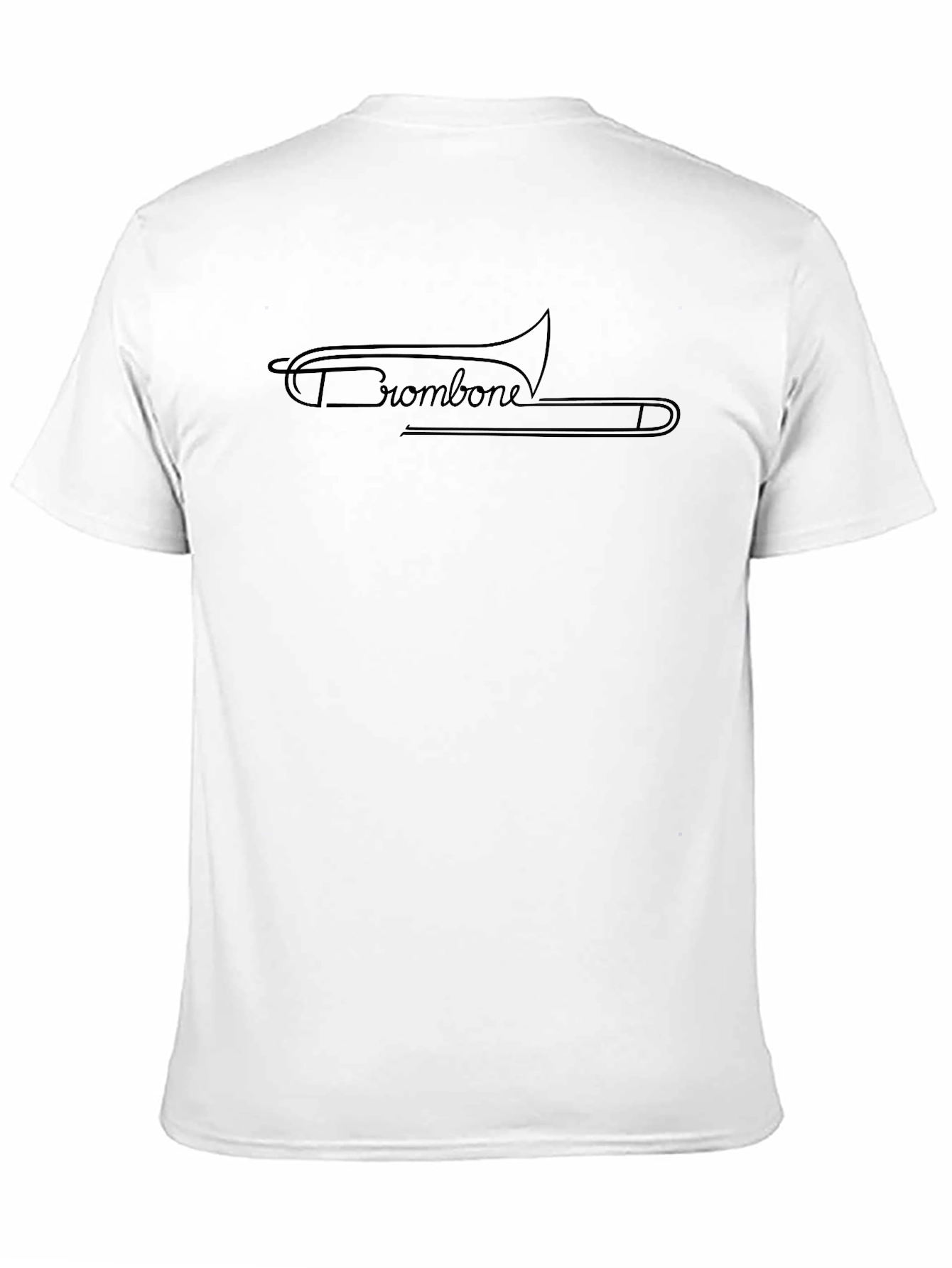 Trombone Outline Tee - Musical Instrument Graphic Shirt