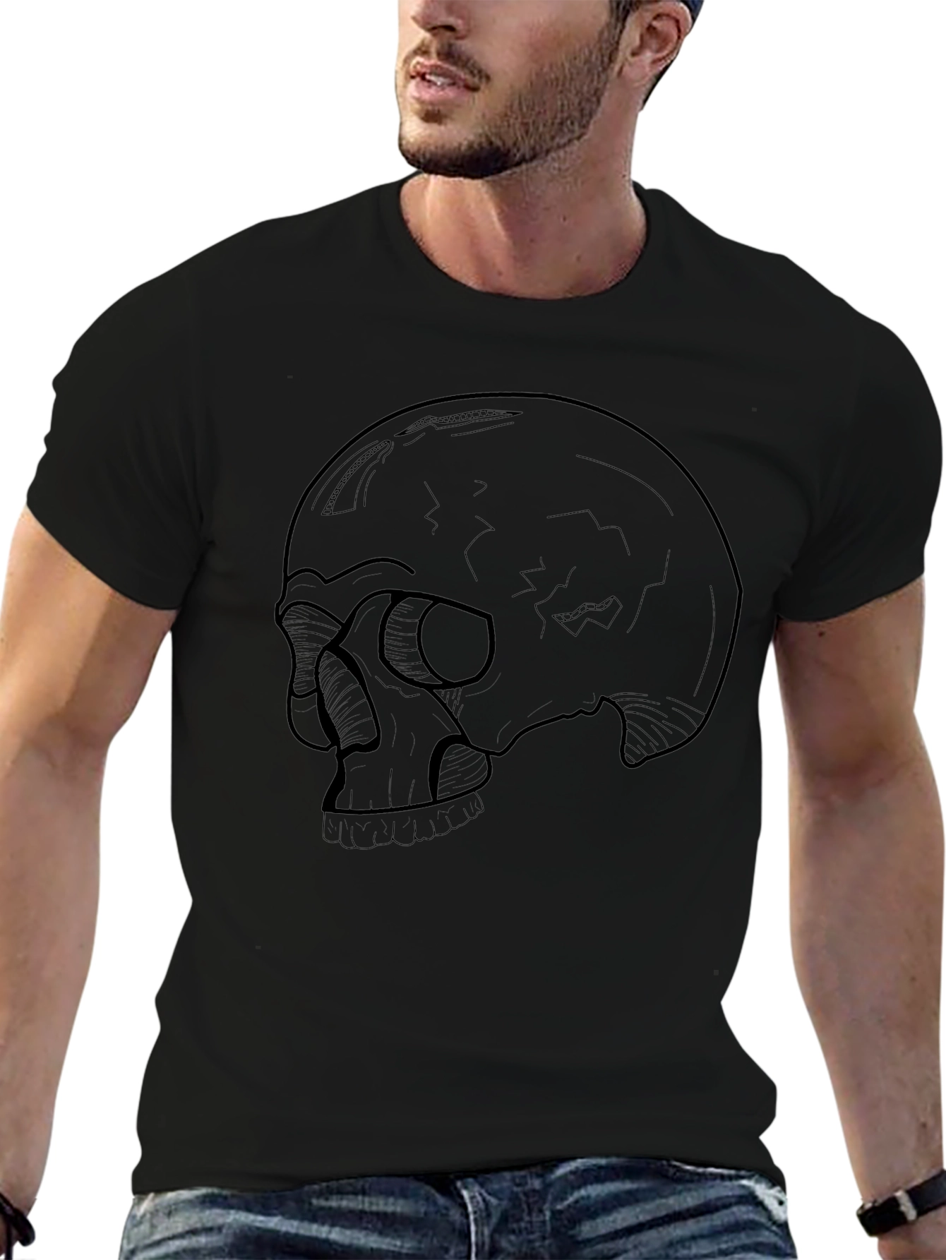 Skull Graphic Tee - Mens Black T-Shirt
