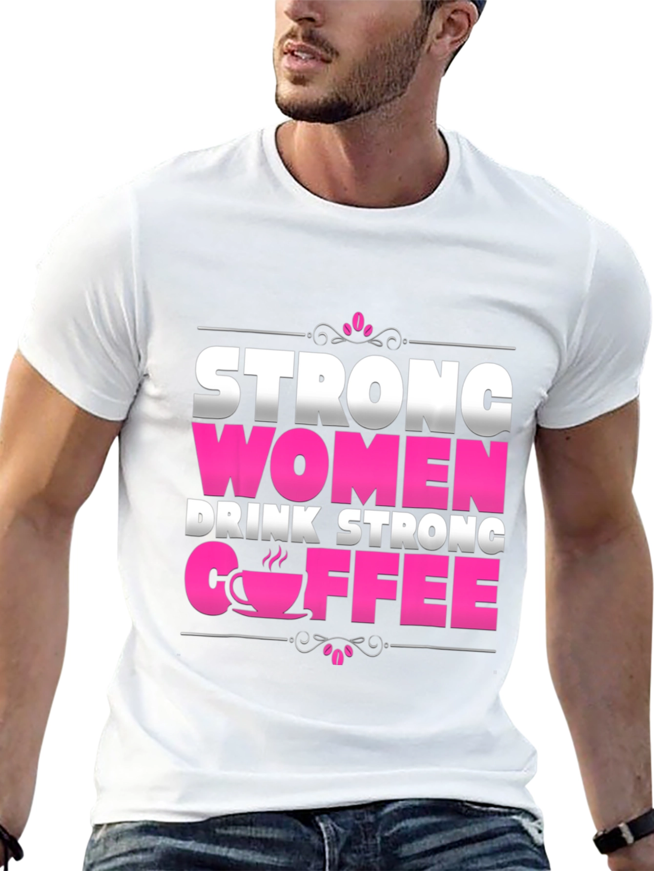 Strong Women Drink Strong Coffee Graphic Tee