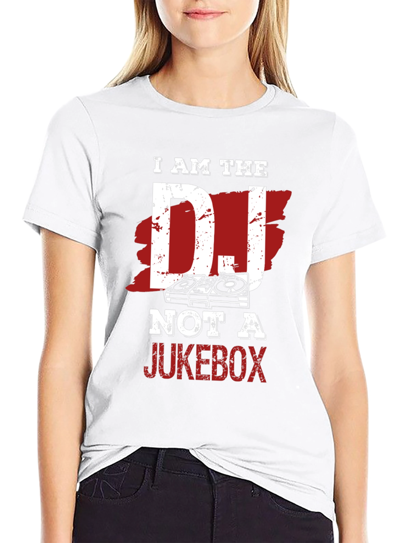 I am the DJ Not a Jukebox Black T-Shirt