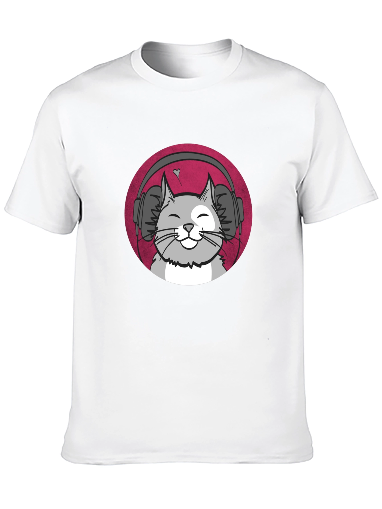 Cool Cat Headphones Graphic T-Shirt