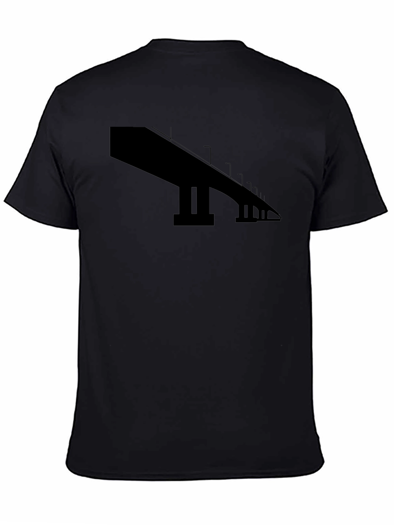 Abstract Bridge Graphic Black T-Shirt
