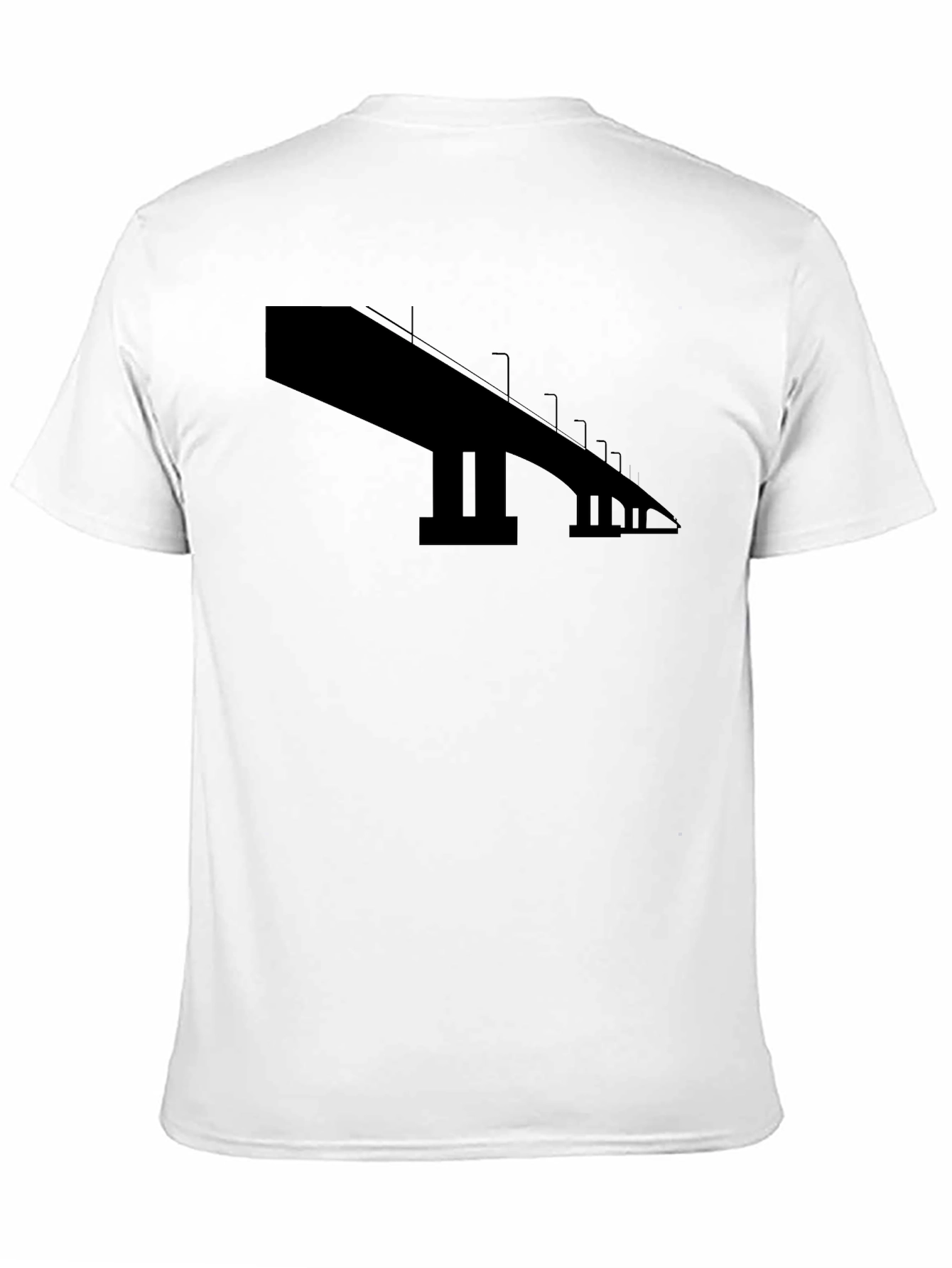 Abstract Bridge Graphic Black T-Shirt