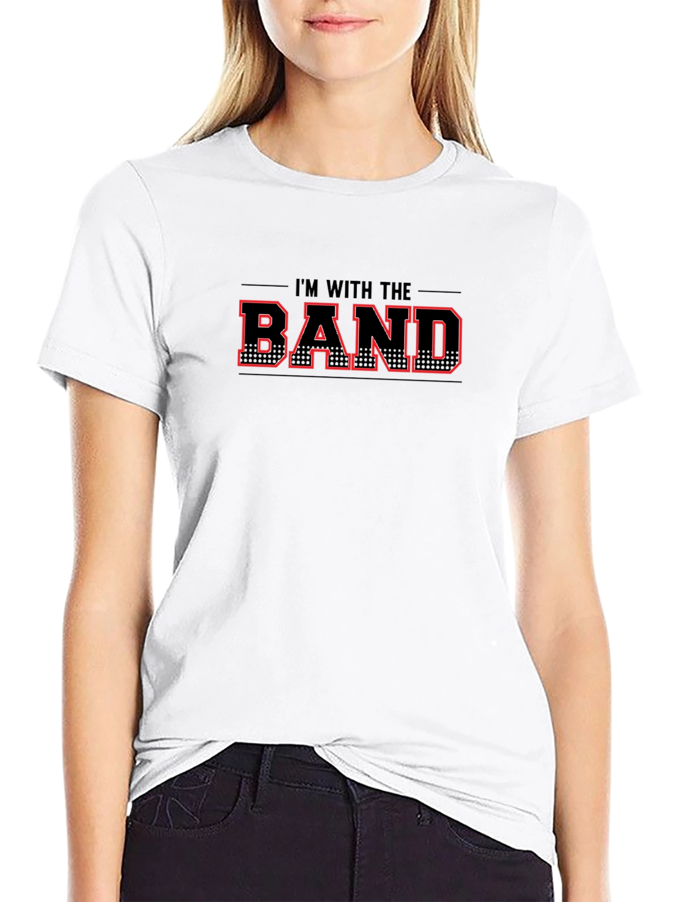 Im With the Band Black Graphic T-Shirt