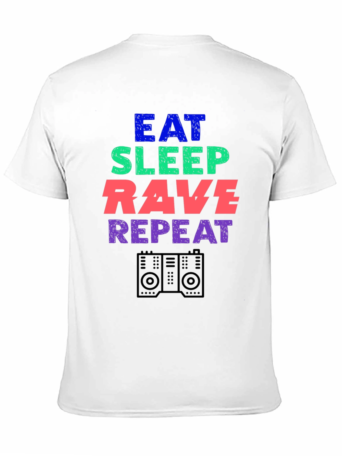 Eat Sleep Rave Repeat T-Shirt - EDM Party Tee