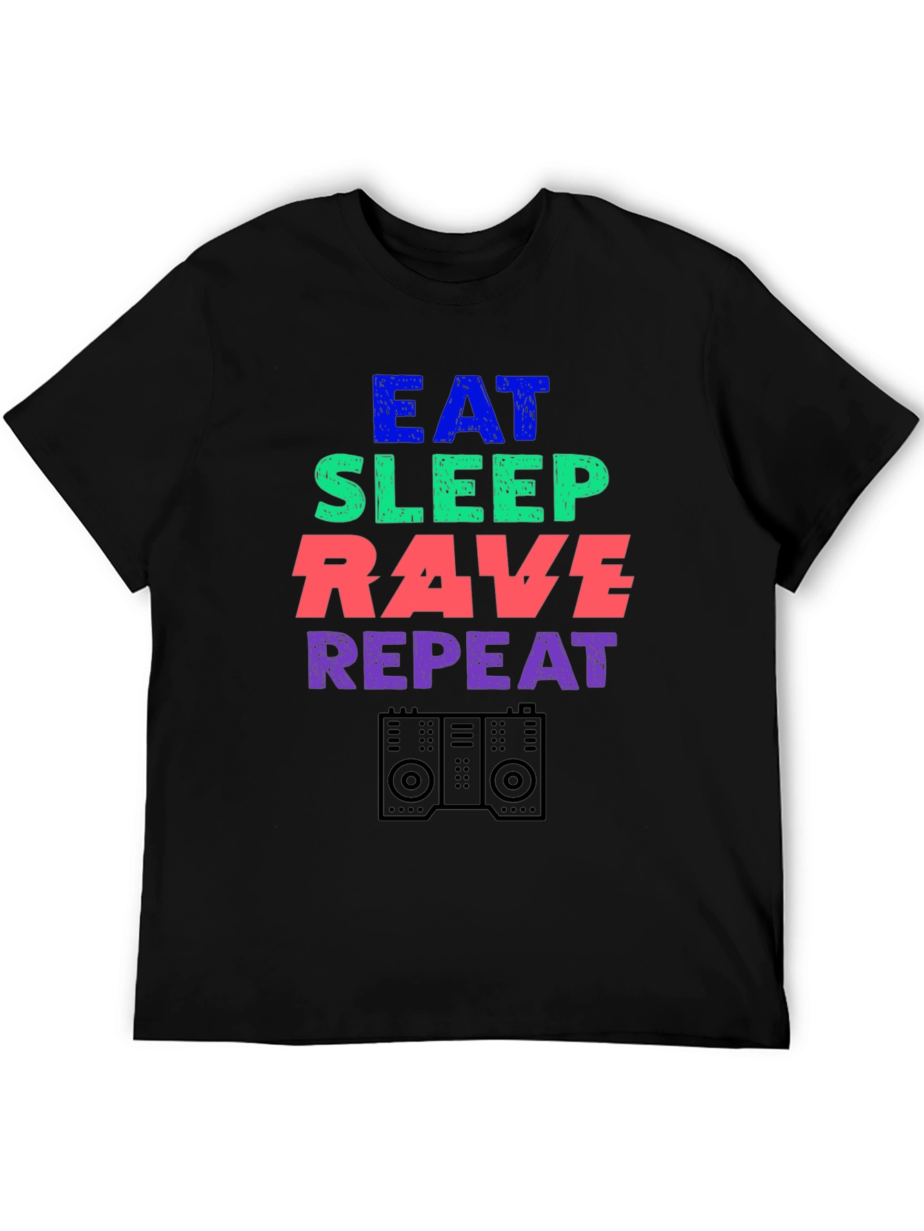 Eat Sleep Rave Repeat T-Shirt - EDM Party Tee