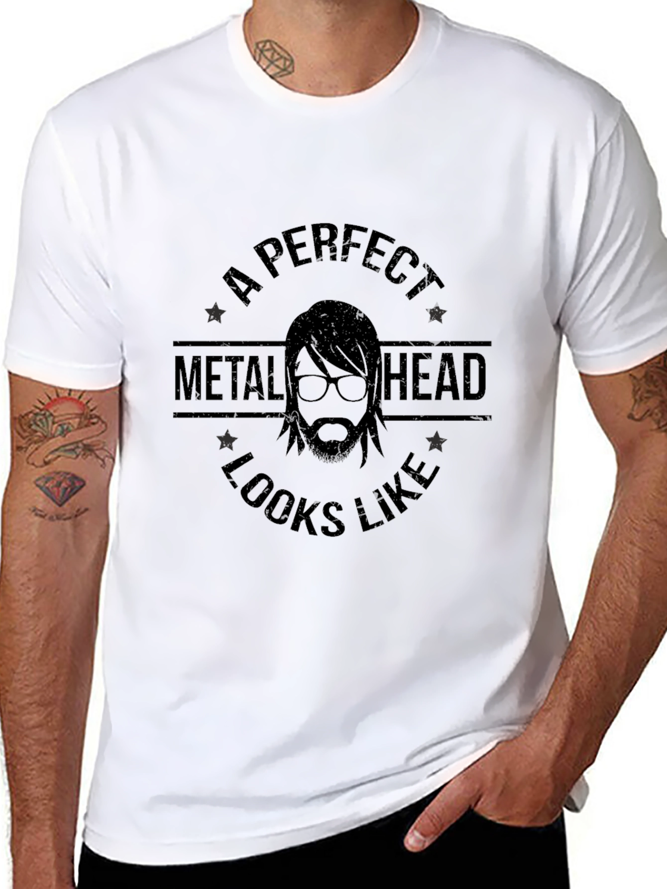 A Perfect Metal Head T-Shirt - Black Graphic Tee