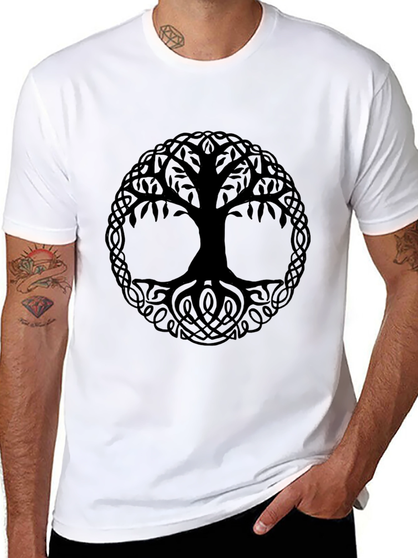 Celtic Tree of Life Black T-Shirt