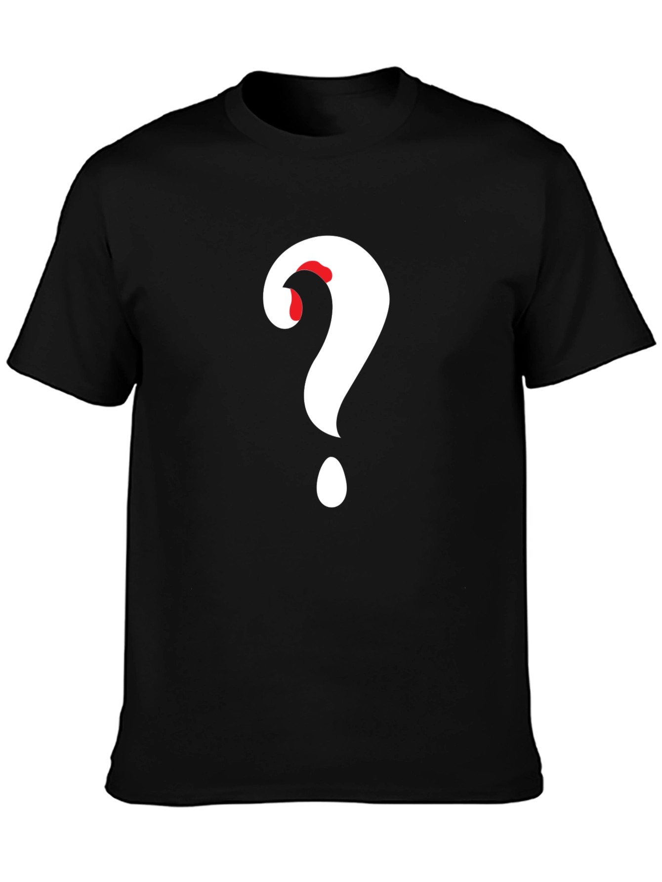 Mystery Black T-Shirt - Question Mark Graphic