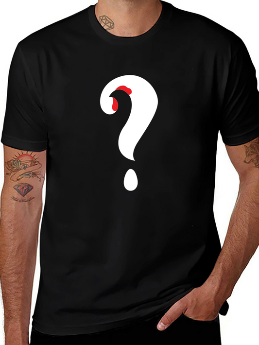 Mystery Black T-Shirt - Question Mark Graphic