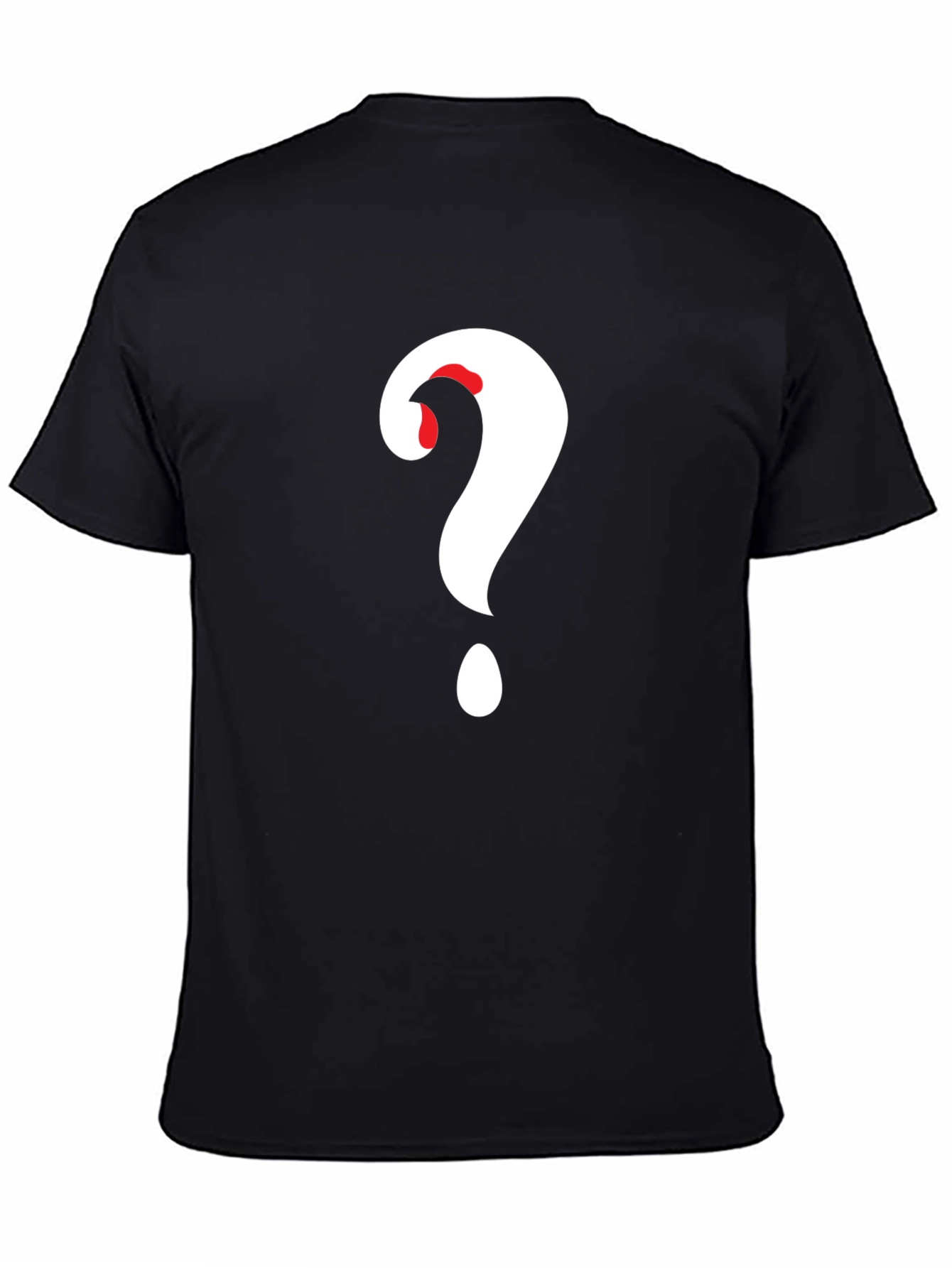 Mystery Black T-Shirt - Question Mark Graphic