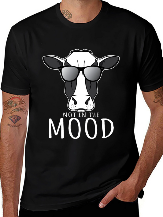 Not In The Mood Cow Graphic T-Shirt