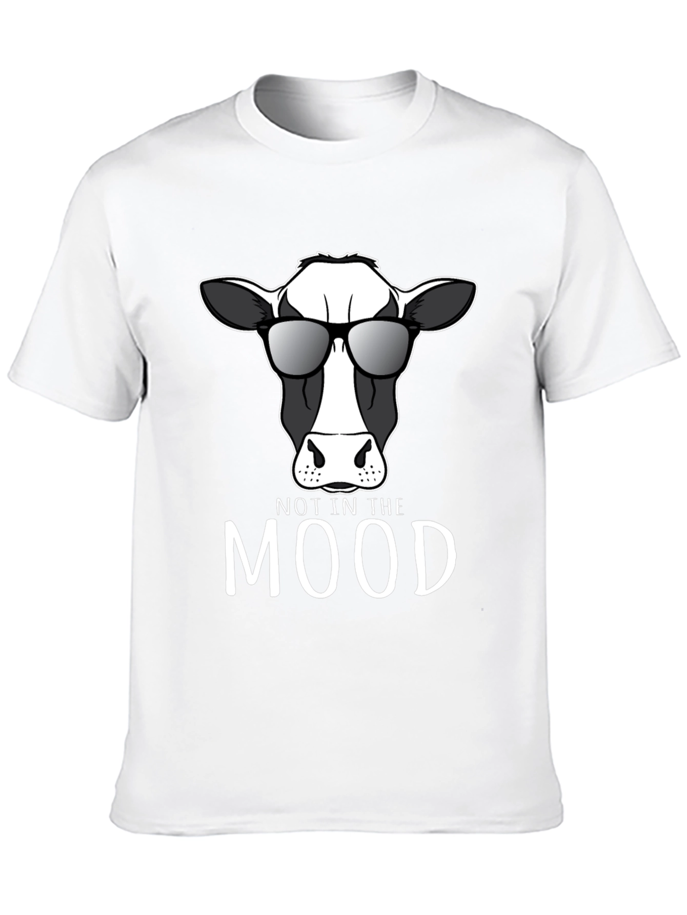 Not In The Mood Cow Graphic T-Shirt