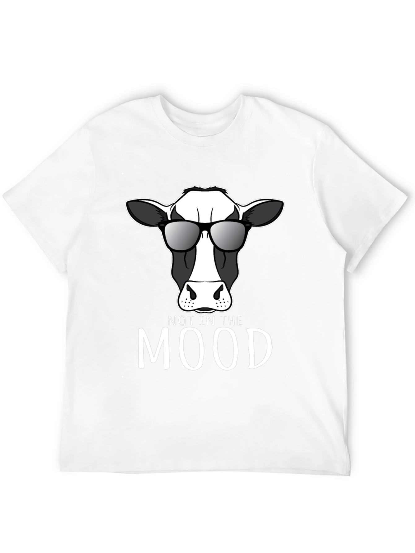 Not In The Mood Cow Graphic T-Shirt