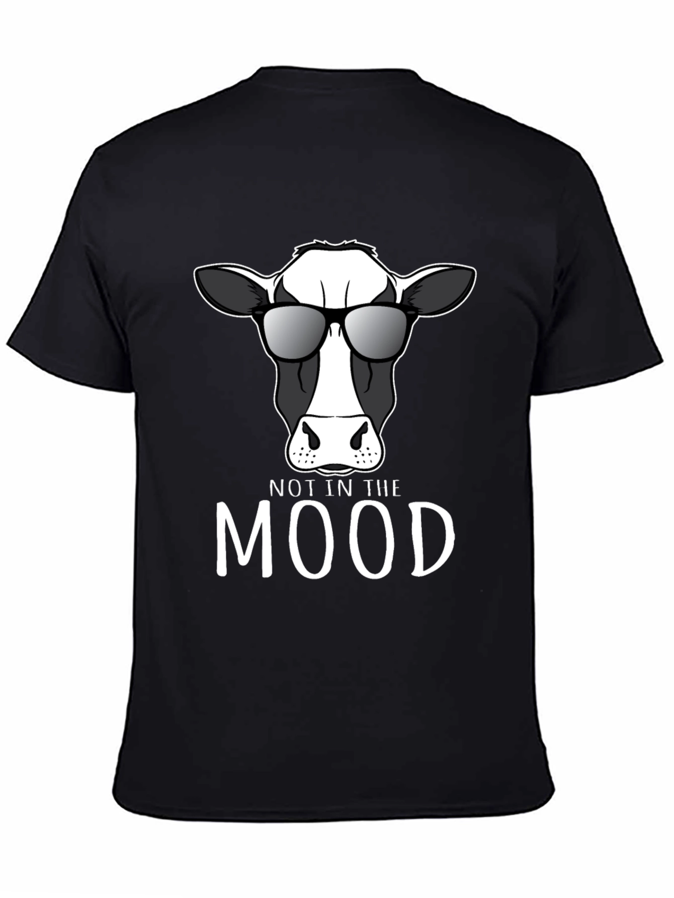 Not In The Mood Cow Graphic T-Shirt