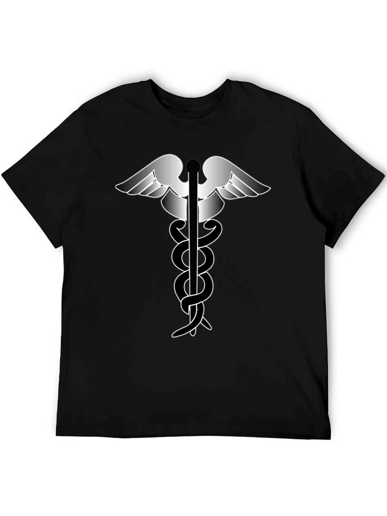Caduceus Symbol Graphic T-Shirt - Classic Design