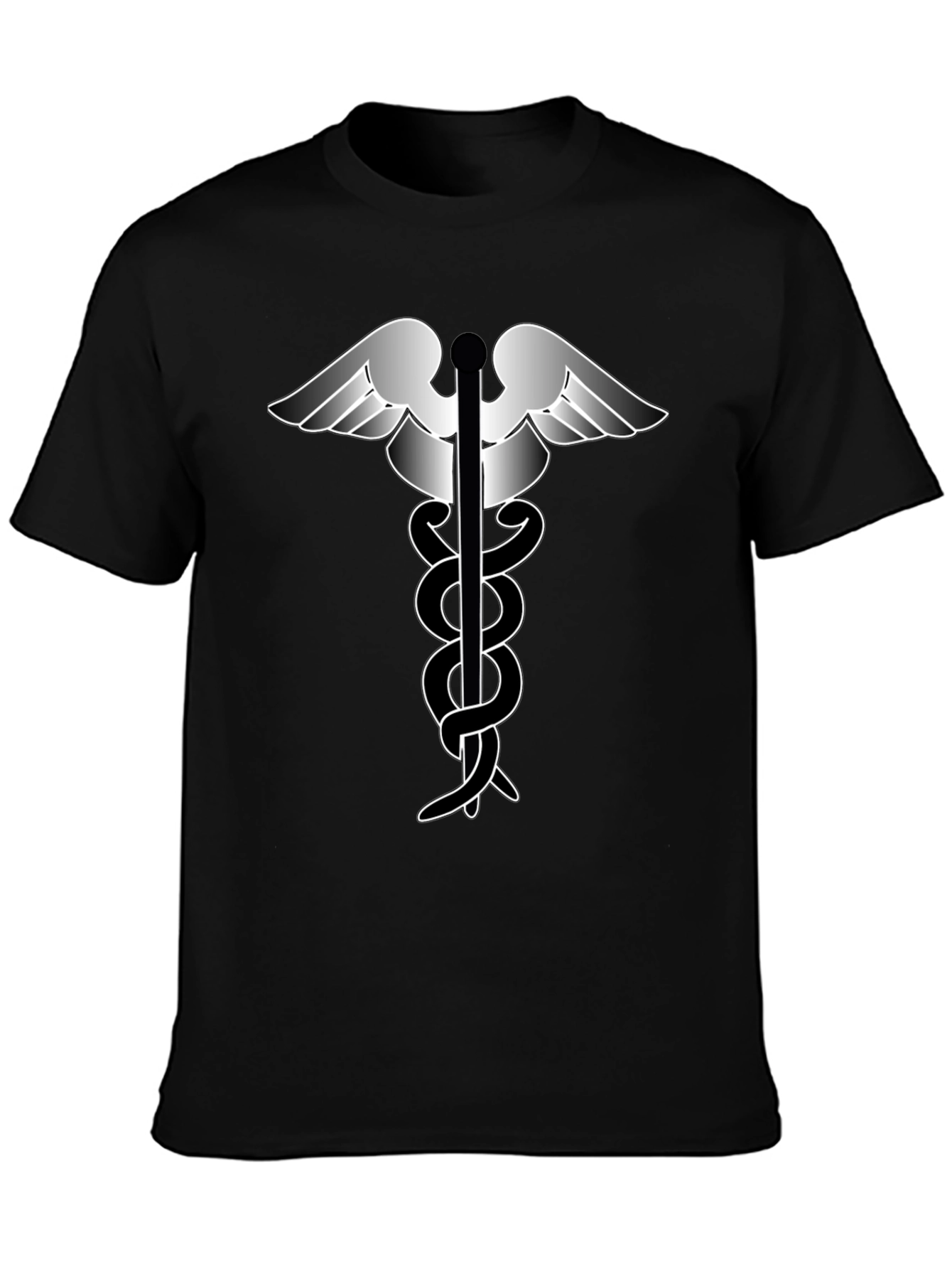Caduceus Symbol Graphic T-Shirt - Classic Design