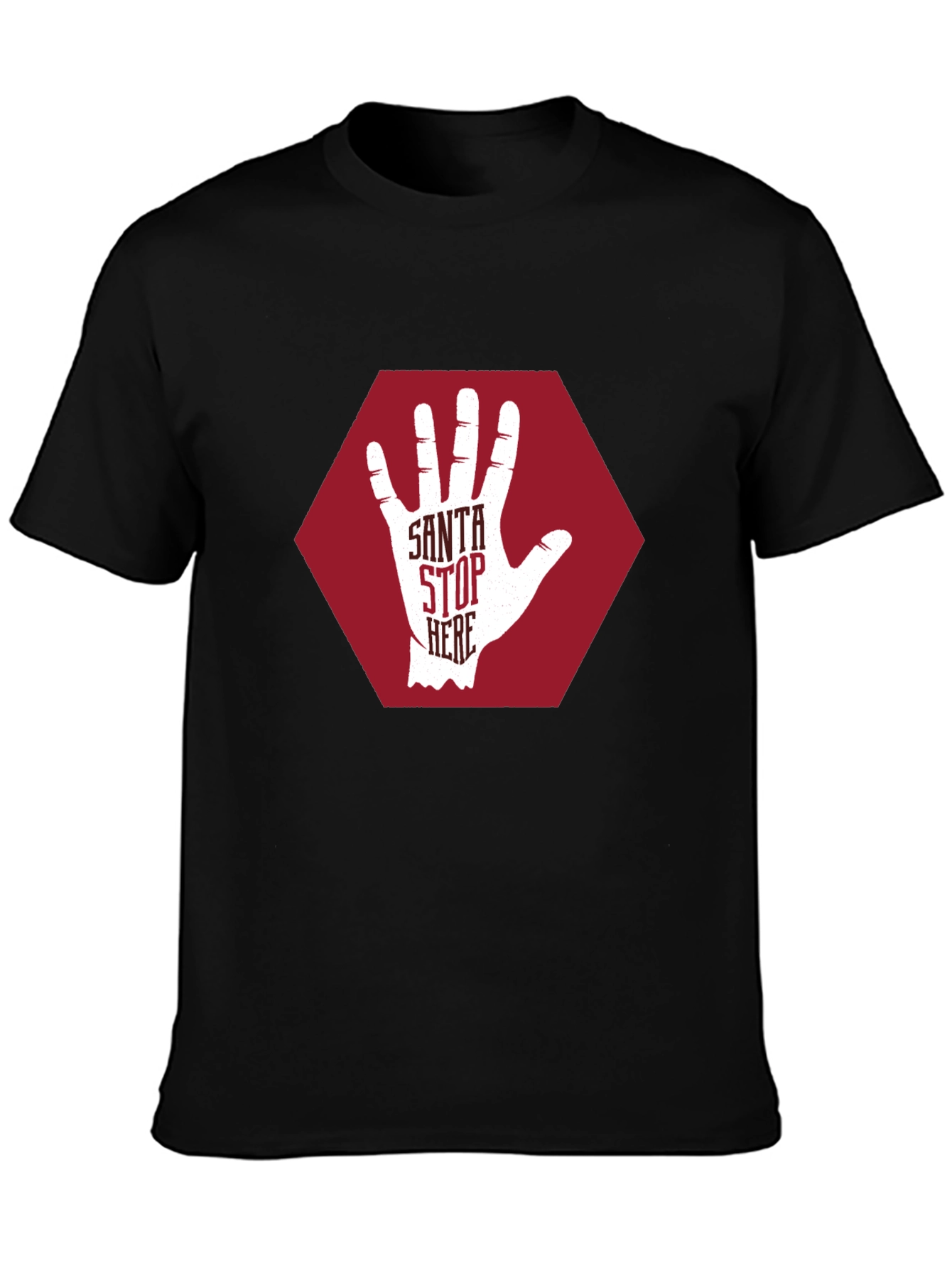 Santa Stop Here Graphic T-Shirt