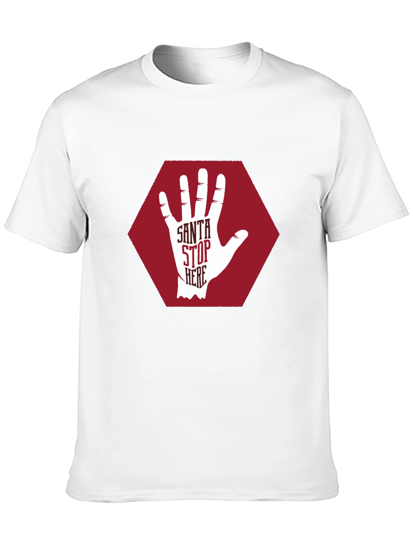 Santa Stop Here Graphic T-Shirt