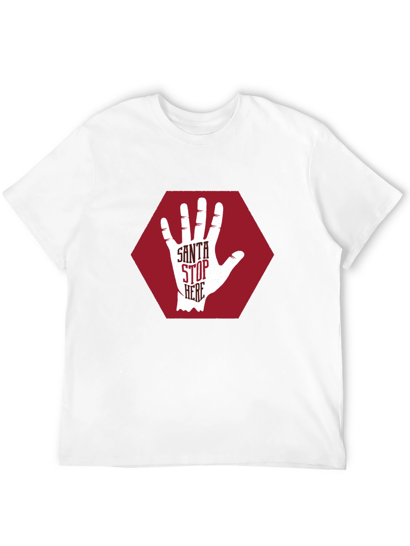 Santa Stop Here Graphic T-Shirt
