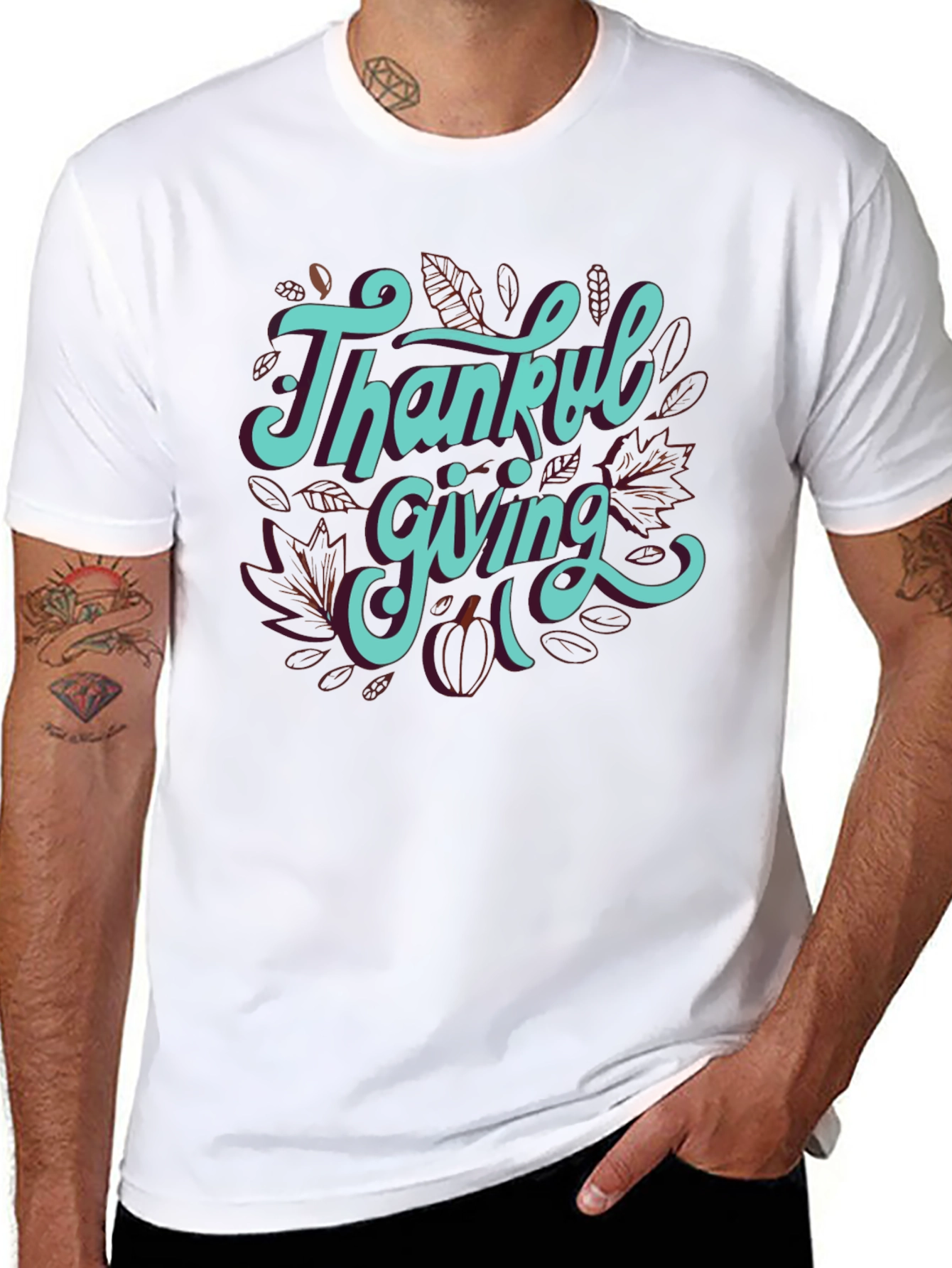 Thankful Giving T-Shirt - Stylish Thanksgiving Apparel