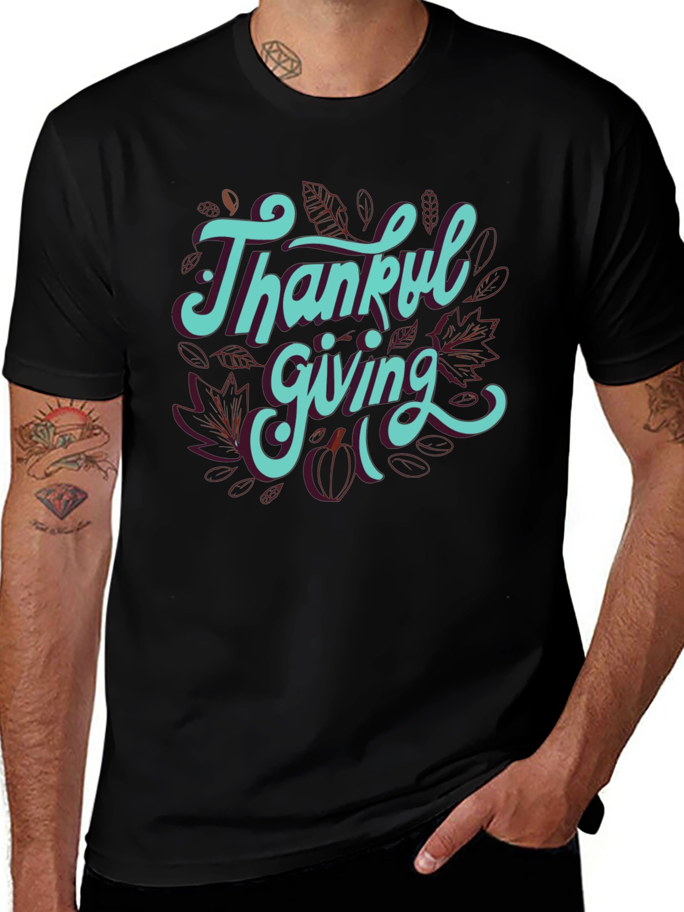 Thankful Giving T-Shirt - Stylish Thanksgiving Apparel