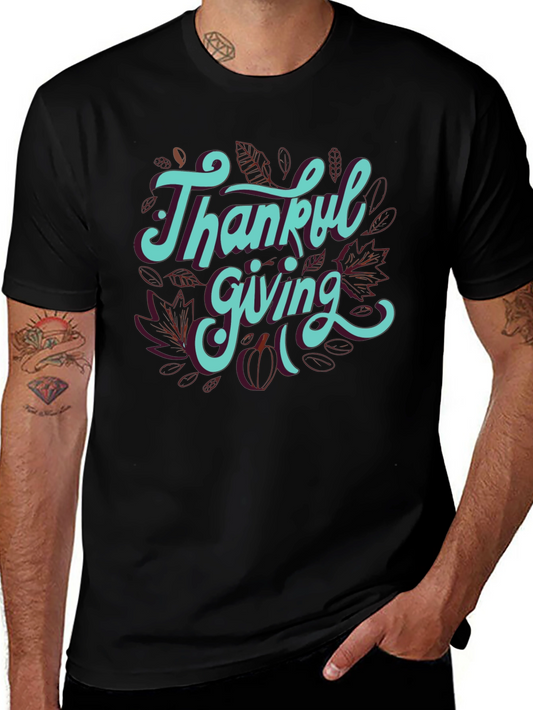 Thankful Giving T-Shirt - Stylish Thanksgiving Apparel