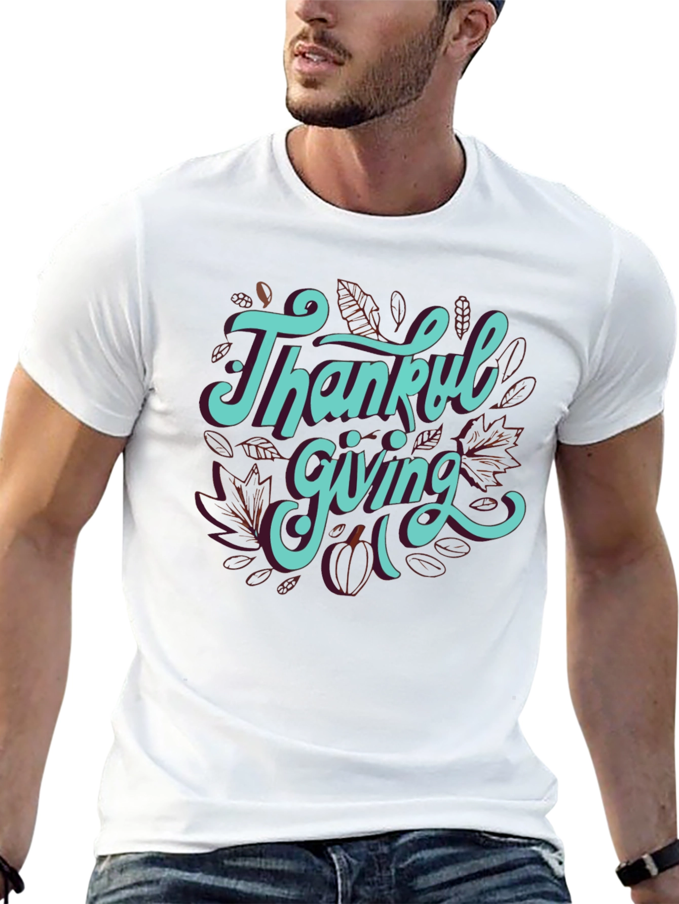 Thankful Giving T-Shirt - Stylish Thanksgiving Apparel