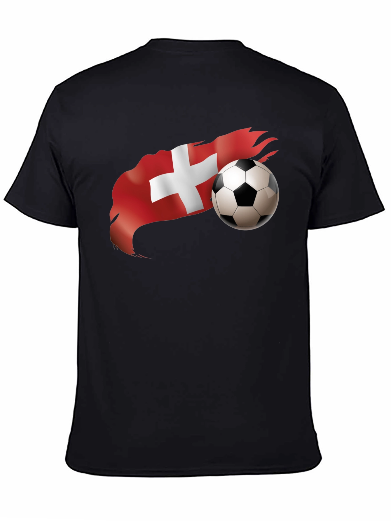 Swiss Soccer T-Shirt - Black - Mens