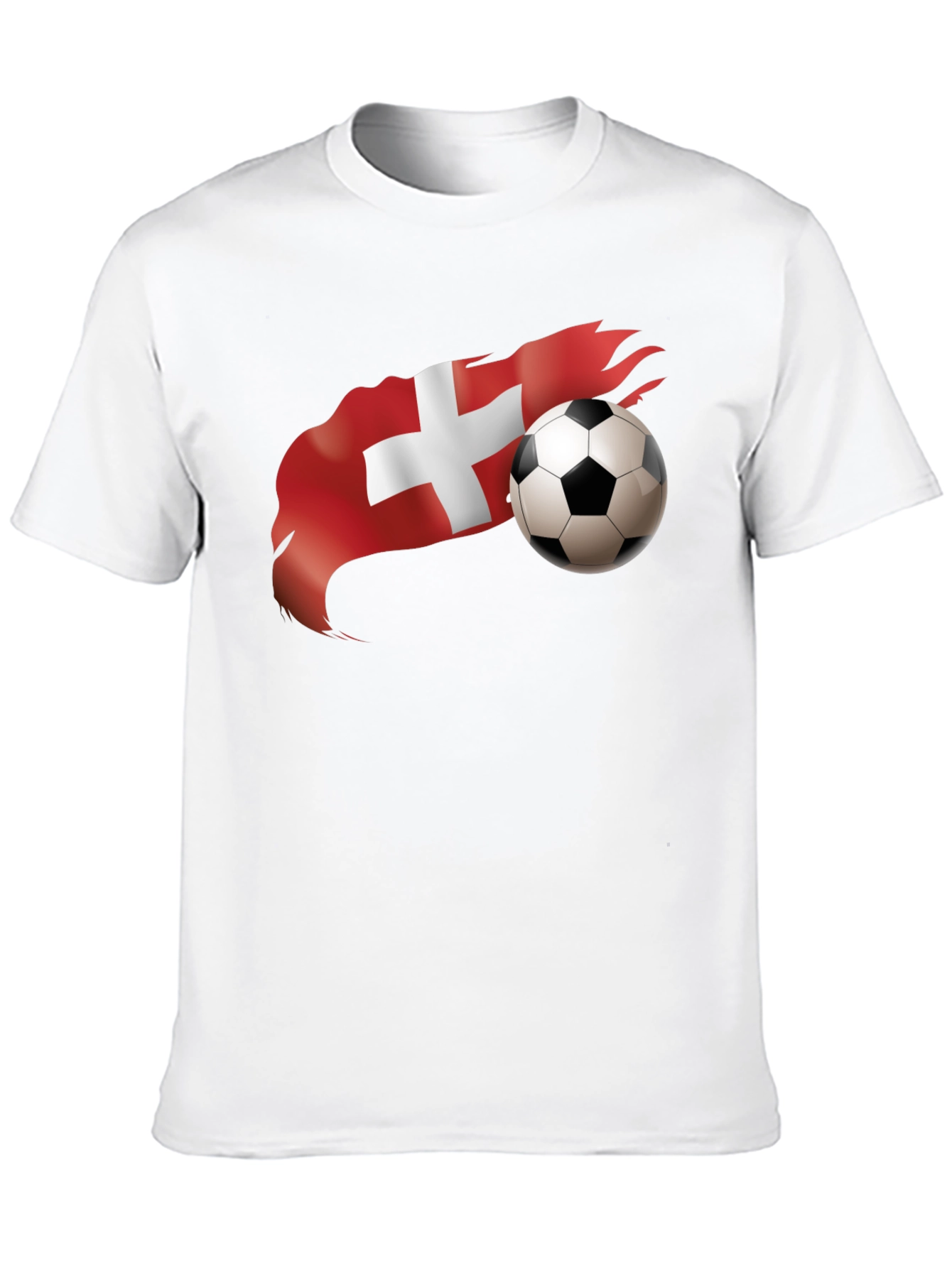 Swiss Soccer T-Shirt - Black - Mens