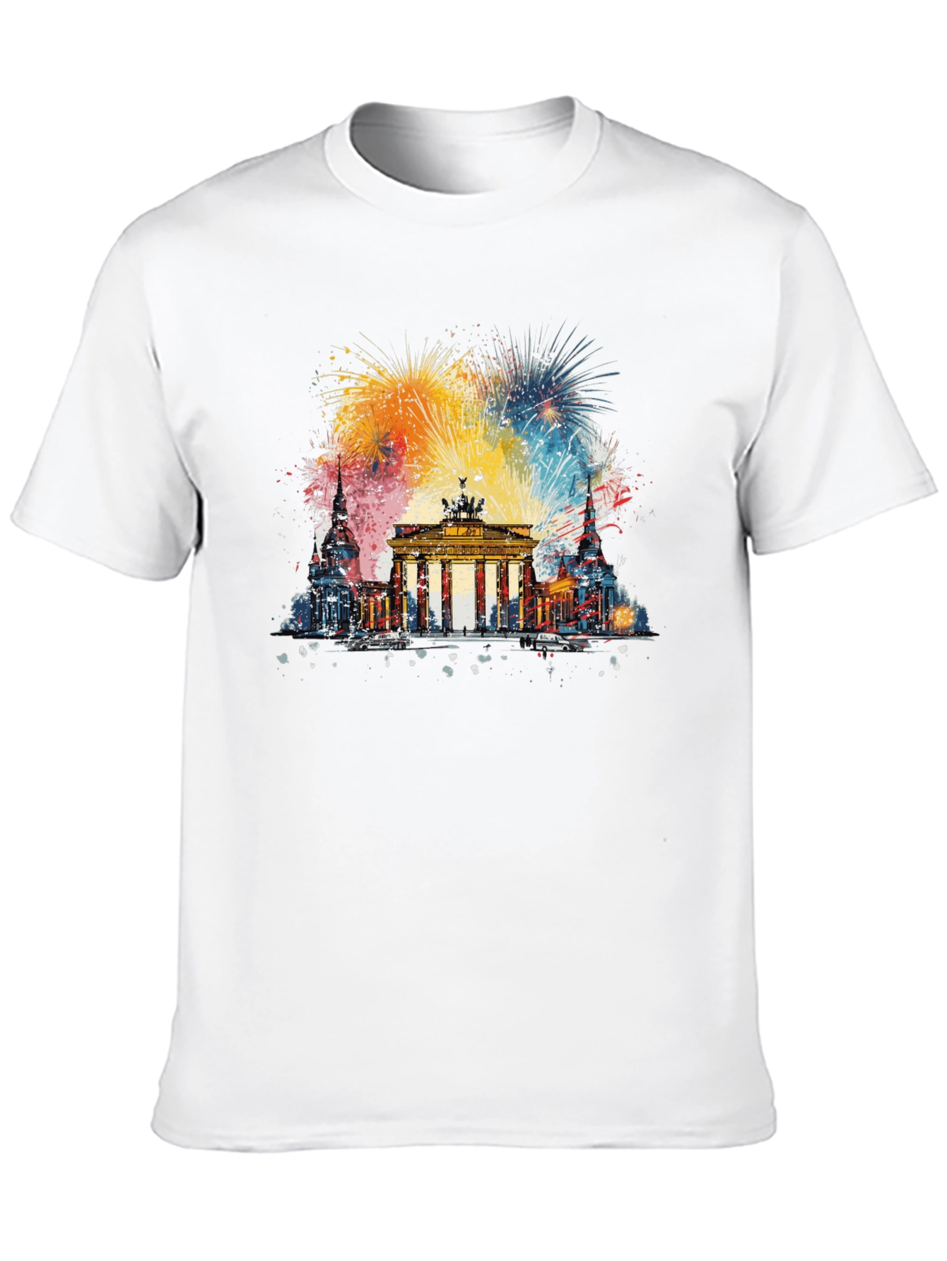 Berlin Landmark Fireworks Graphic Tee