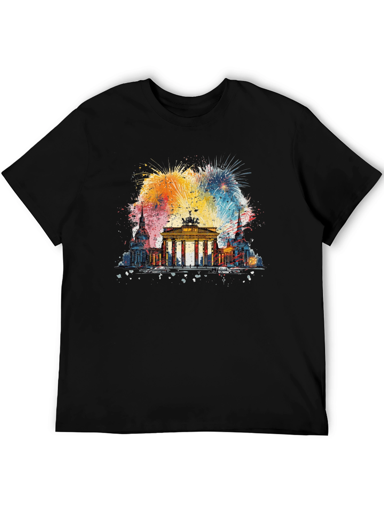 Berlin Landmark Fireworks Graphic Tee