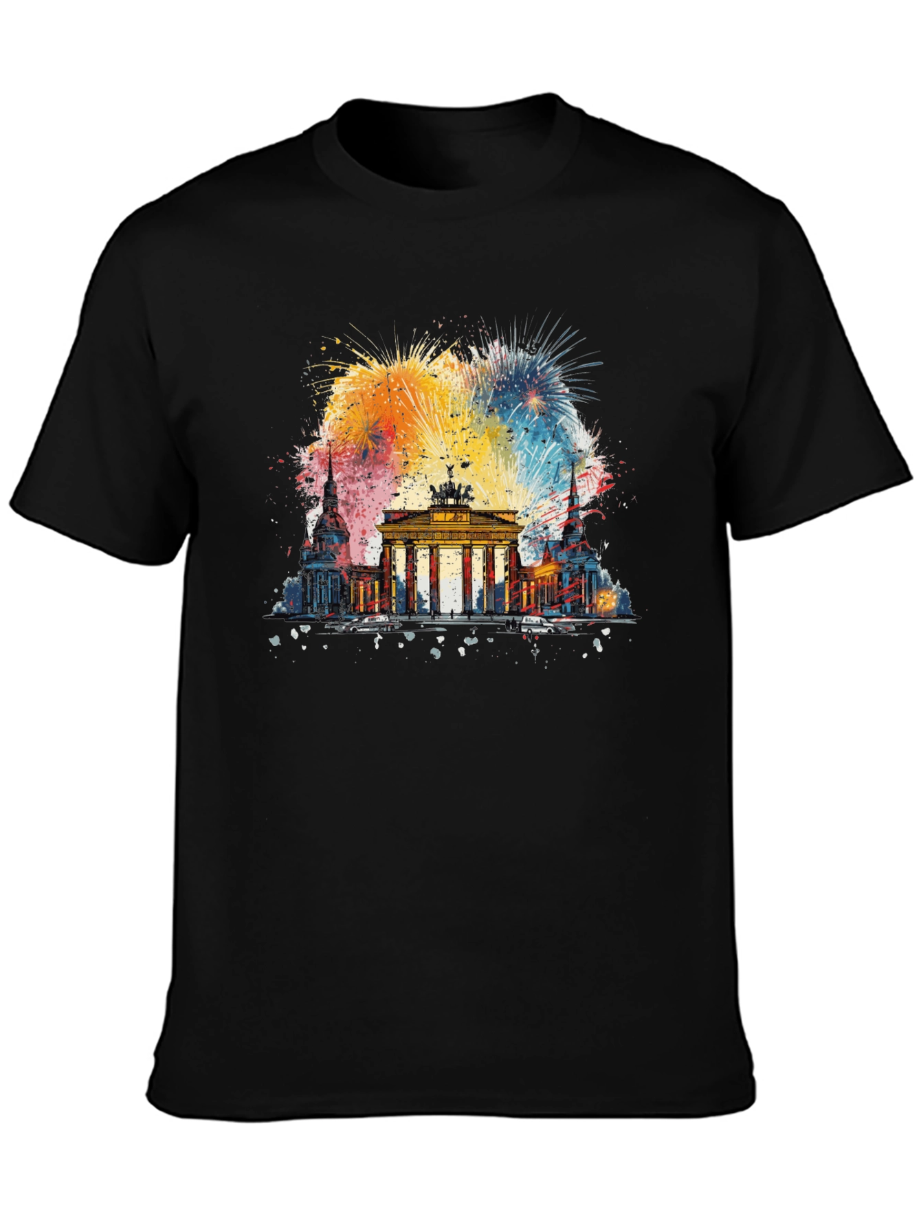 Berlin Landmark Fireworks Graphic Tee