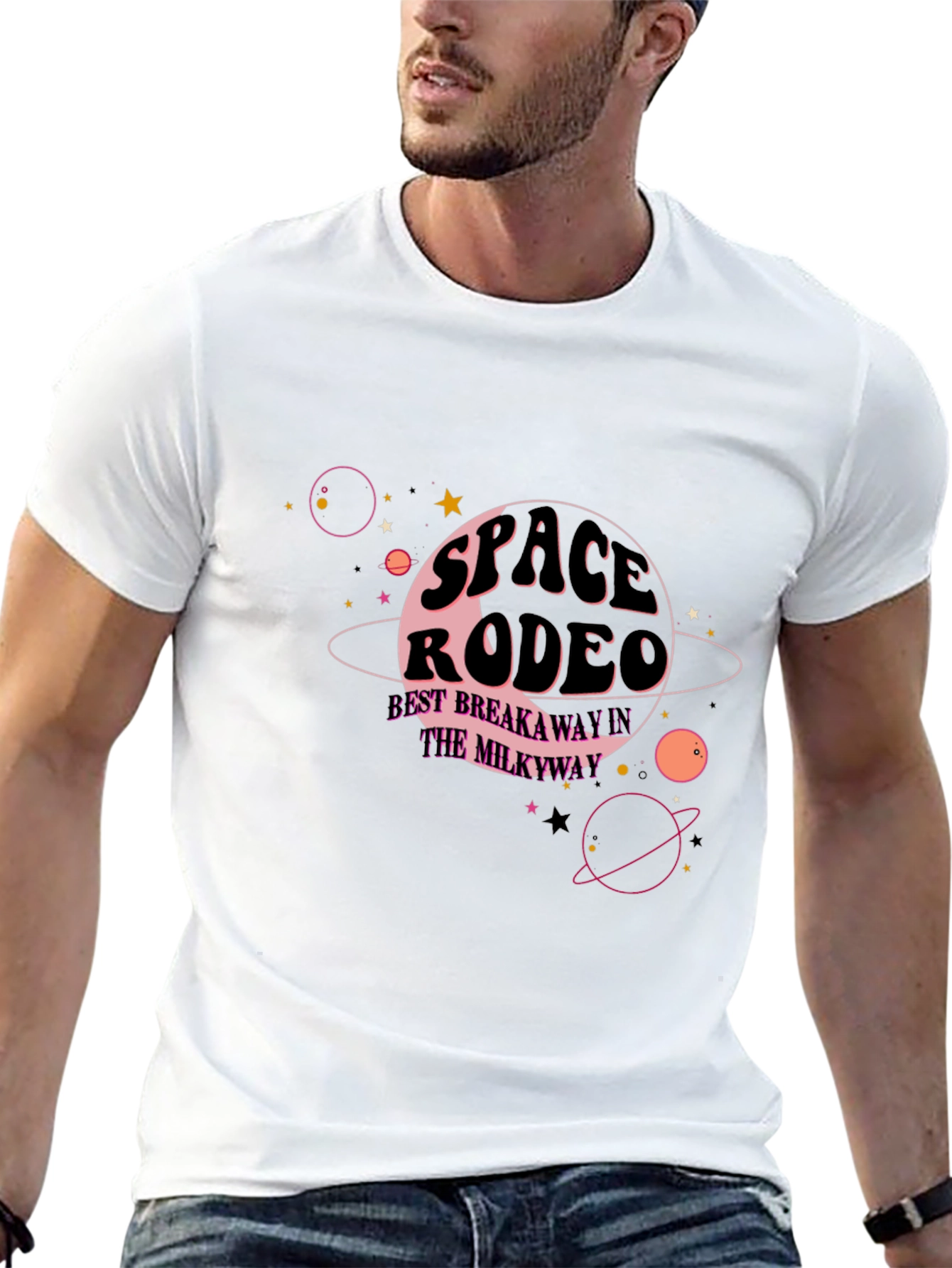 Space Rodeo Graphic Tee - Black Cotton Blend