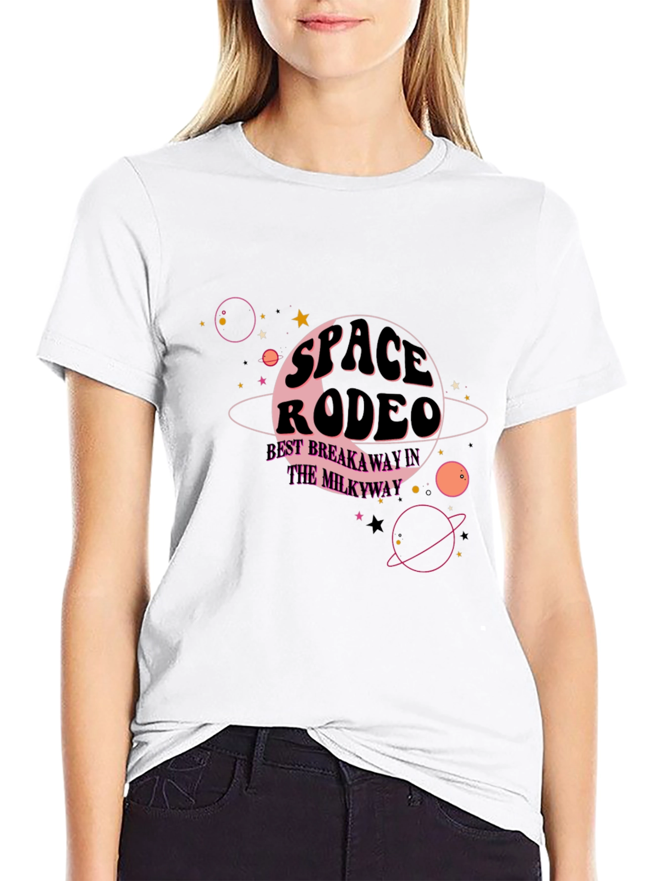 Space Rodeo Graphic Tee - Black Cotton Blend